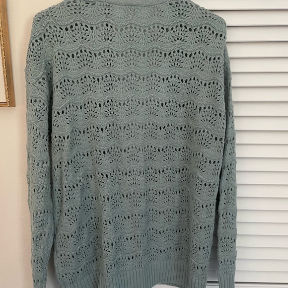 Maurice’s Women's Open Knit Sweater - Light Blue - Picture 2 of 5